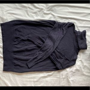 Dark Blue knit turtleneck sweater